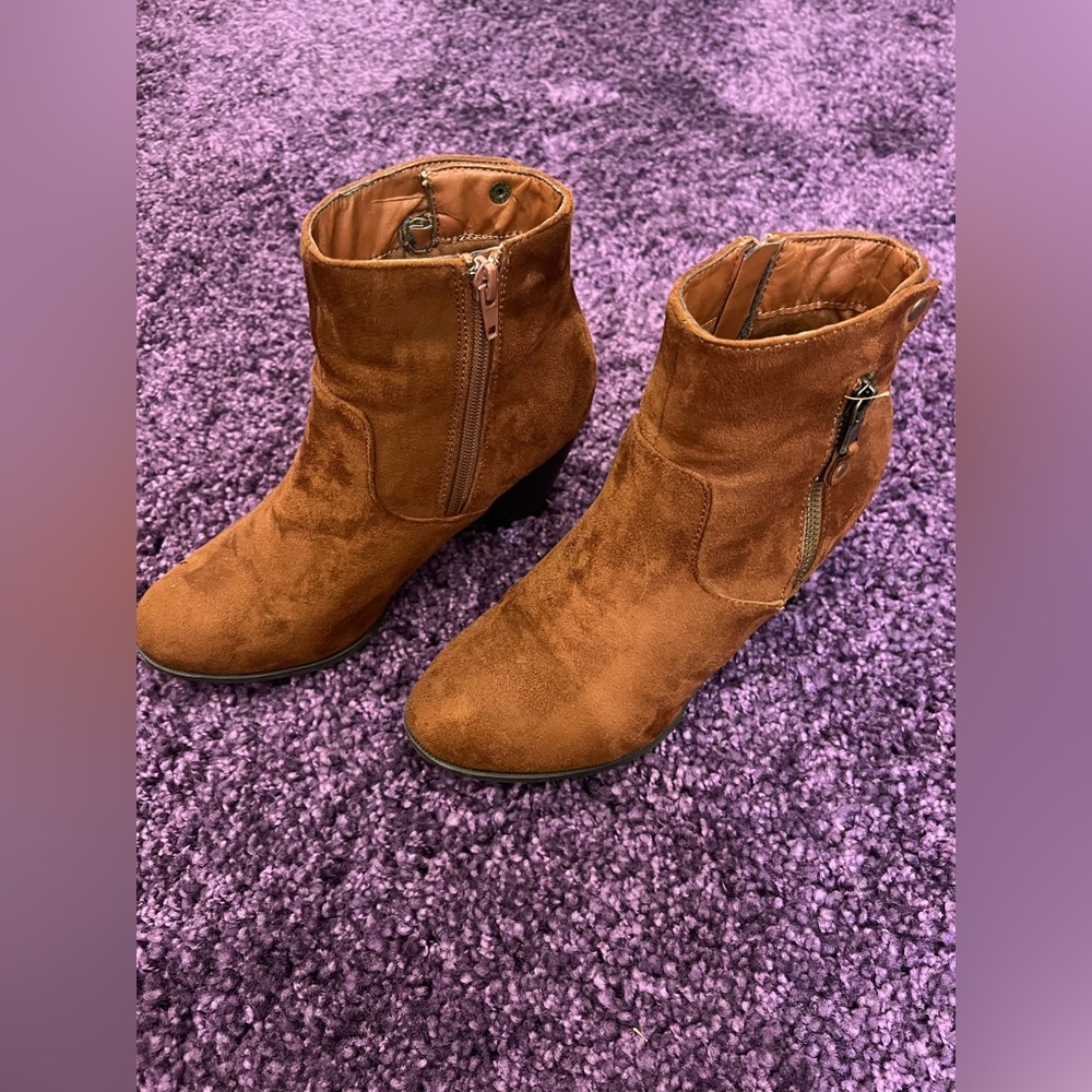 Suede booties